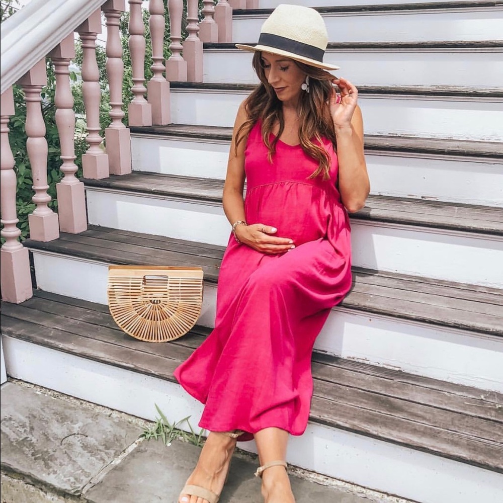 Pink maxi dress